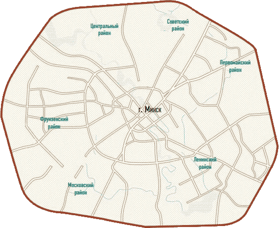 Районы Минска, доставка